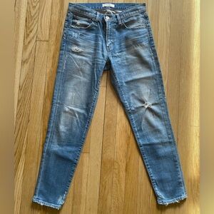 Moussy Vintage Light Wash Distressed Skinny Jeans - Size 27
